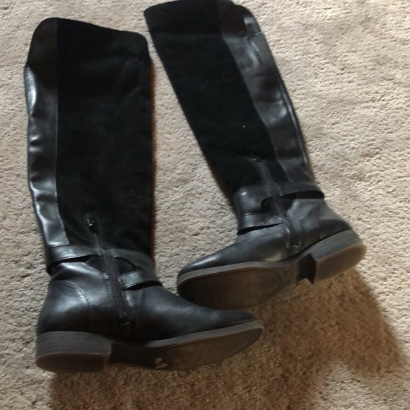 Renzo Knee High Boots Black | Princess Polly Knee-high black boots